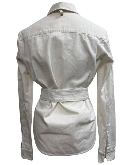 Loewe Gray Belted Button Shirt (authentic Pre-loved)