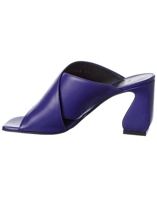 Sergio Rossi Blue 80 Leather Sandal