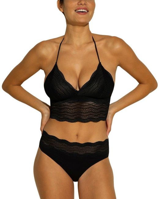 Cosabella Black Dolce Halter Cropped Cami