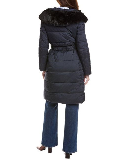 Tahari Blue Emily Puffer Jacket