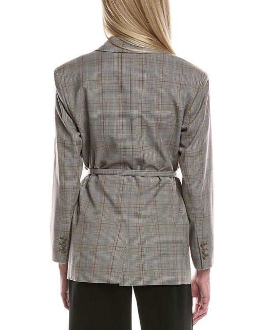 Kenneth Cole Gray Belted Jacket