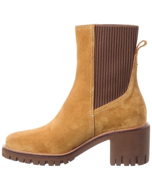 Rag & Bone Brown Corey Mid-Heel Suede Chelsea Boot