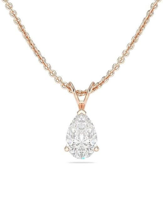Lab Grown Diamonds Metallic 14K 1.50 Ct. Tw. Lab-Grown Diamond Necklace