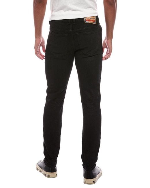 DIESEL Black Slim Solid Jean for men