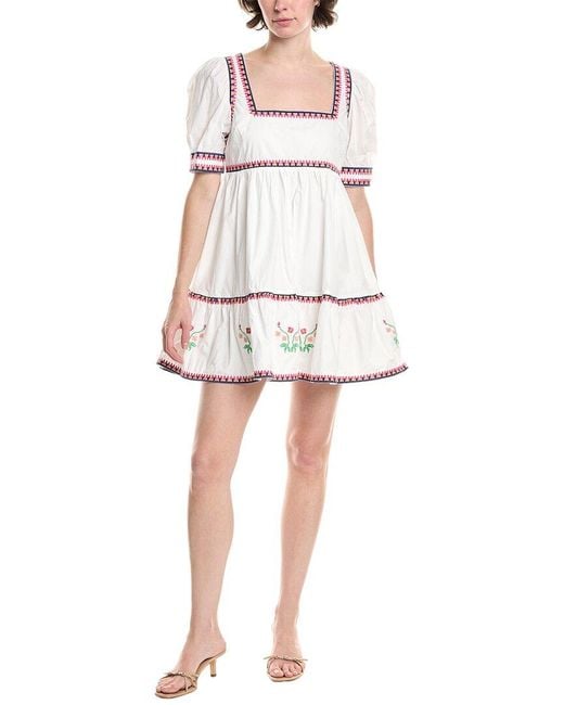 Endless Rose White Poplin Mini Dress