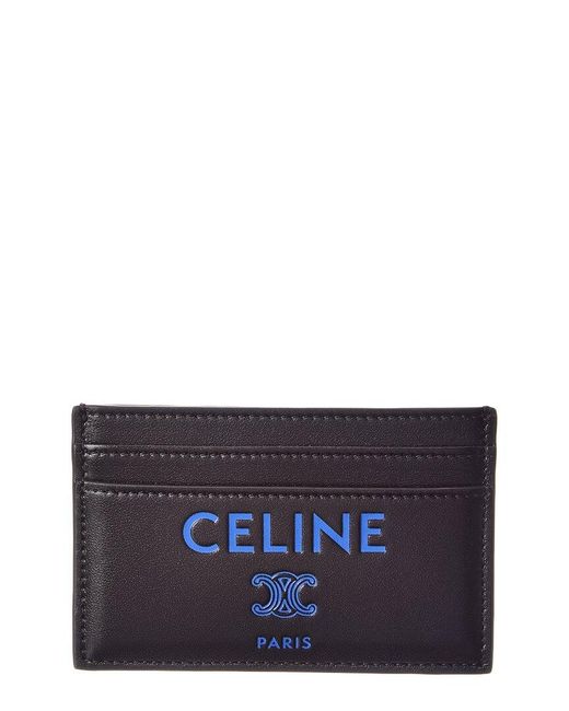 Céline Blue Leather Card Holder