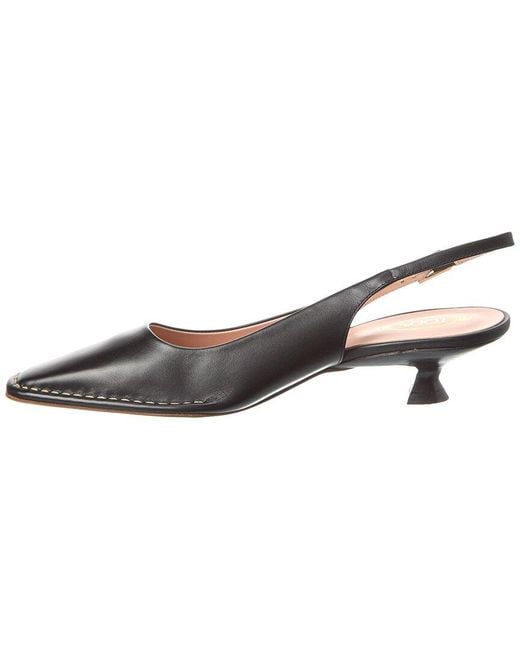 Tod's Metallic Leather Slingback Pump