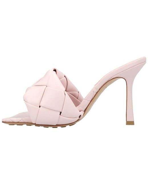Bottega Veneta Pink Lambskin Leather Lido Mule, Never Worn (Authentic Pre- Loved)