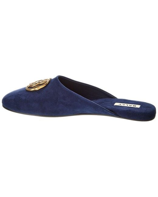 Bally Blue Gylon Suede Loafer for men