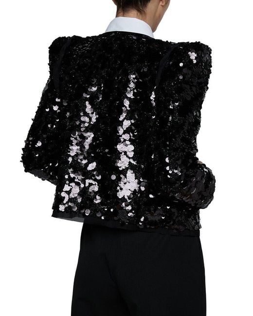 L'Agence Black Shai Pointed Shoulder Jacket