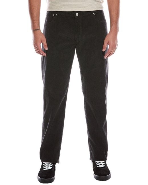 Officine Generale Black Officine Generale James Pigment-dyed Corduroy Pant for men