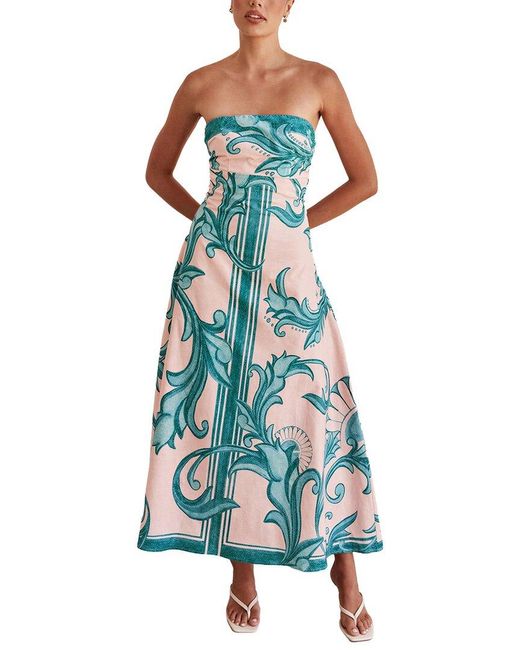 LEON GORI Blue Maxi Dress