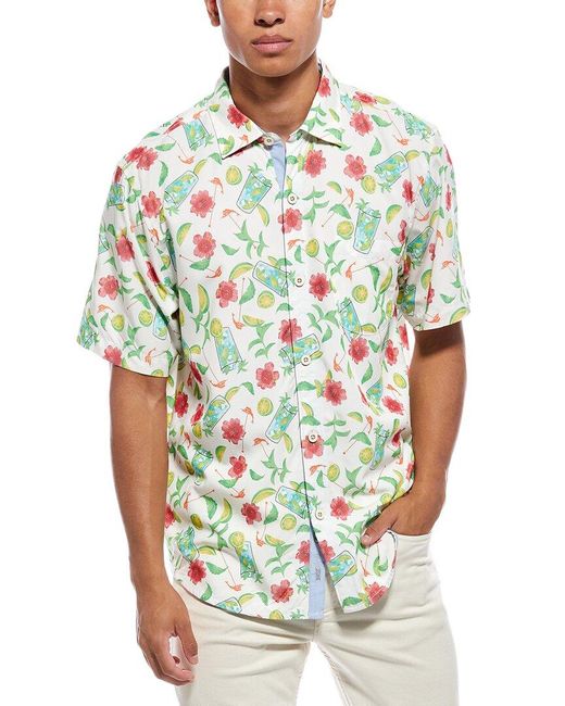 Tommy Bahama Blue Mojito Bay Make It A Double Camp Shirt for men