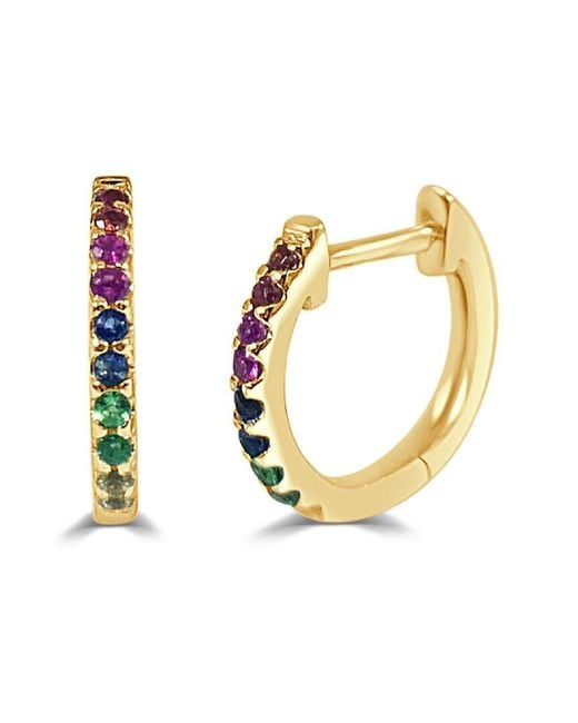Sabrina Designs Metallic 14k 0.17 Ct. Tw. Sapphire Earrings