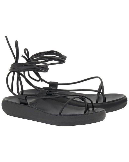 Ancient Greek Sandals Black Diakopes Comfort Sandal