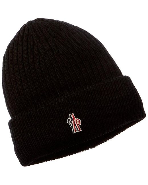 Moncler Black Wool Hat for men