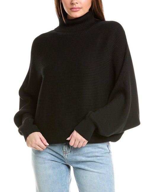 Nation Ltd Lane Exaggerated Dolman Sweater in Black Lyst UK
