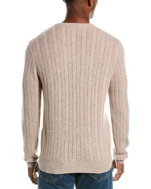 Kier + J Natural Kier + J Mini Herringbone Wool & Cashmere-blend Sweater for men