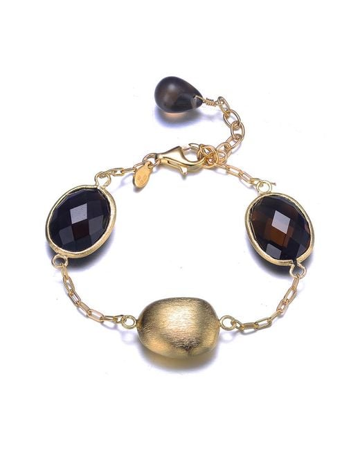 Genevive Jewelry Metallic 14k Over Silver Bracelet