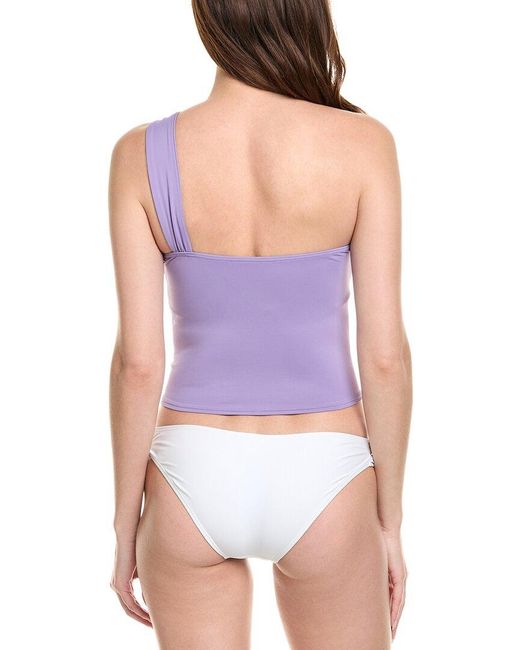 Vince Camuto Purple Carmen Marc Valvo Swim Top