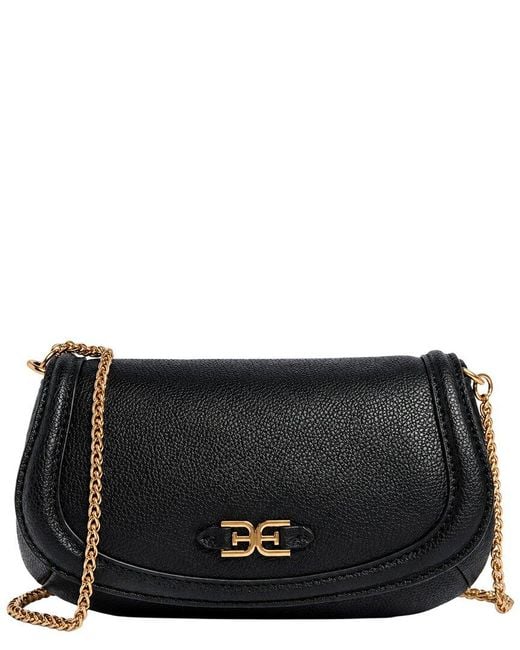 Sam Edelman Black Jasmine Small Flap Shoulder Bag With Chain