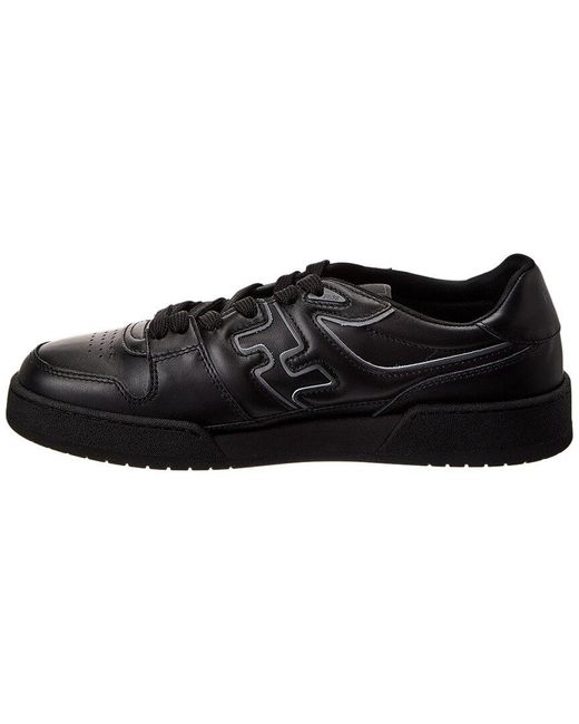 Fendi Black Match Leather Sneaker for men