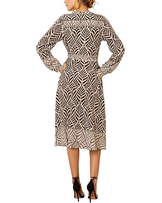 Hale Bob Natural Vienna Silk Dress