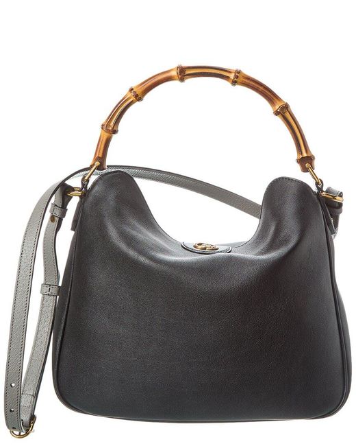 Gucci Black Diana Medium Leather Shoulder Bag