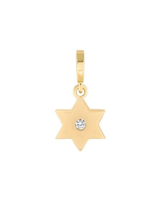 Karma and Luck Metallic Plated Cz Pendant Charm