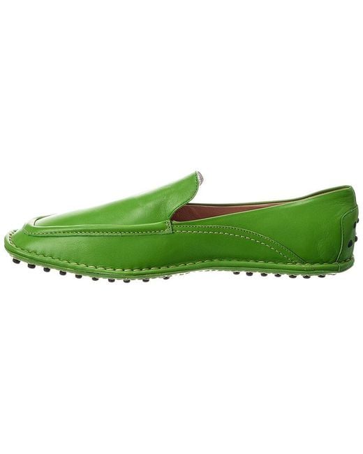 Tod's Green Gommino Audrey Leather Loafer