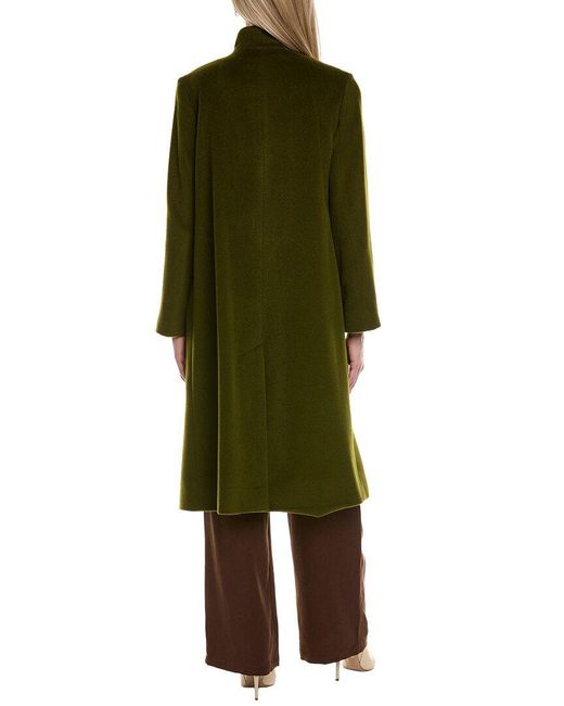 Fleurette Green Wool-Blend Coat