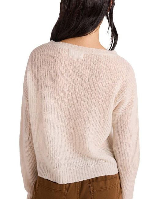 Bella Dahl Natural Drop Shoulder Cashmere & Silk-Blend Sweater