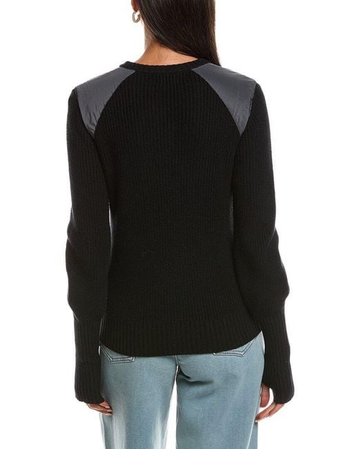 Minnie Rose Black Shaker Utility Zip Cashmere-Blend Jacket