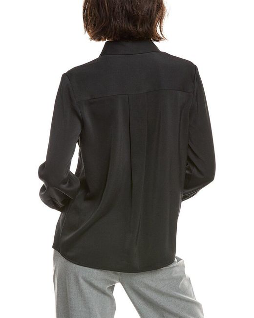 Rag & Bone Black Carmina Satin Blouse