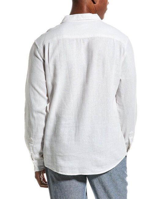Vintage Gray Summer Linen-blend Shirt for men
