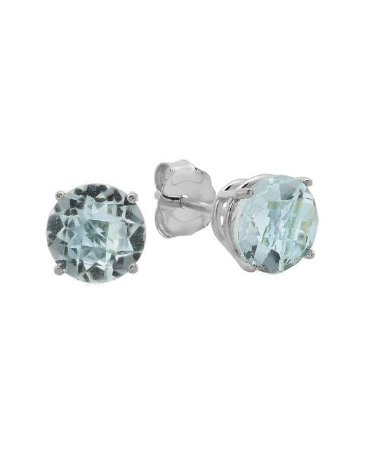 MaxColor Blue 10k 1.40 Ct. Tw. Aquamarine Studs