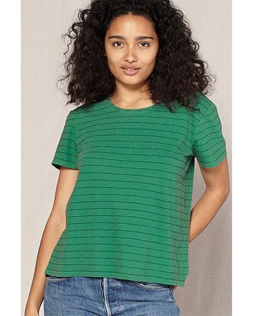 Outerknown Green Horizon Stripe T-shirt