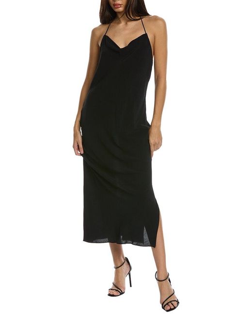 Ba&sh Black One-shoulder Slip Dress