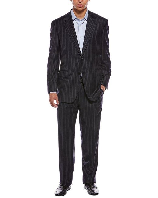 Canali Black 2Pc Wool Suit for men