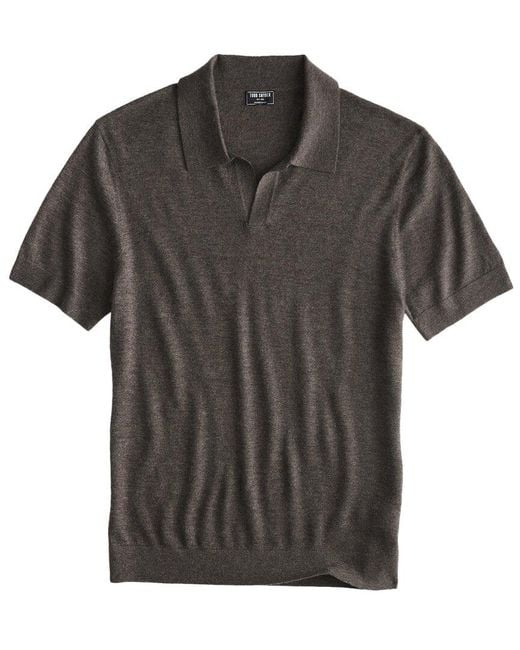 Todd Snyder Black Cashmere Polo Shirt for men