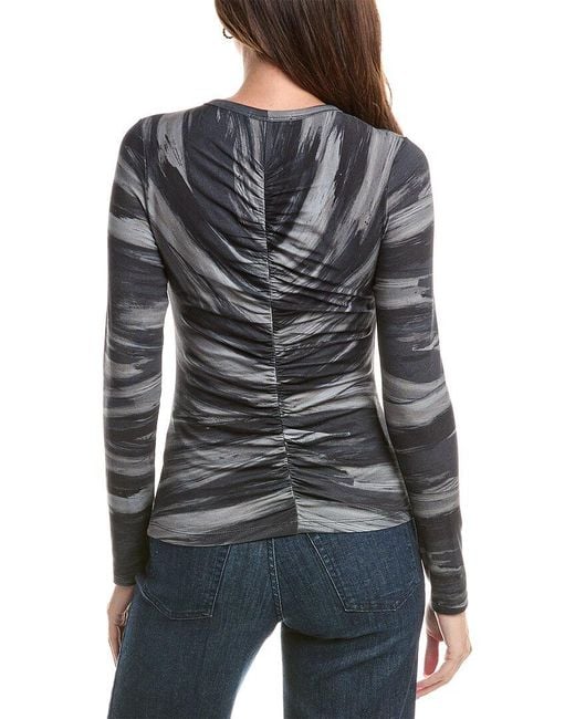 Rag & Bone Gray Lucy Shirred Top