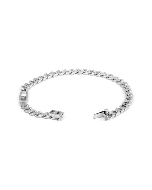 Tateossian Metallic Silver Bracelet for men