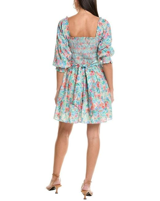 Shoshanna Blue Celina Mini Dress