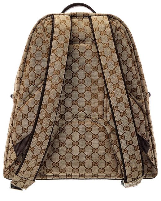 Gucci Brown Gg Canvas Backpack for men