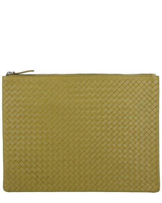 Dragon Diffusion Green A4 Leather Pochette