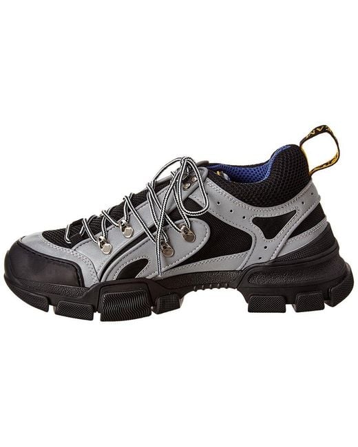 Gucci Black Leather & Mesh Sneaker for men