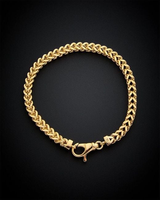 Italian Gold Blue 14k Franco Link Bracelet