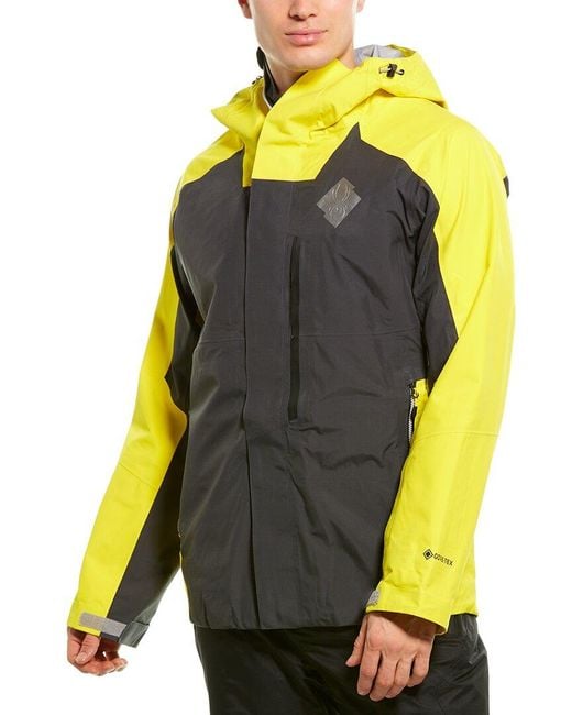 Spyder Jagged Gtx Jacket in Yellow for Men | Lyst