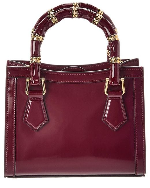 Gucci Red Diana Small Leather Tote