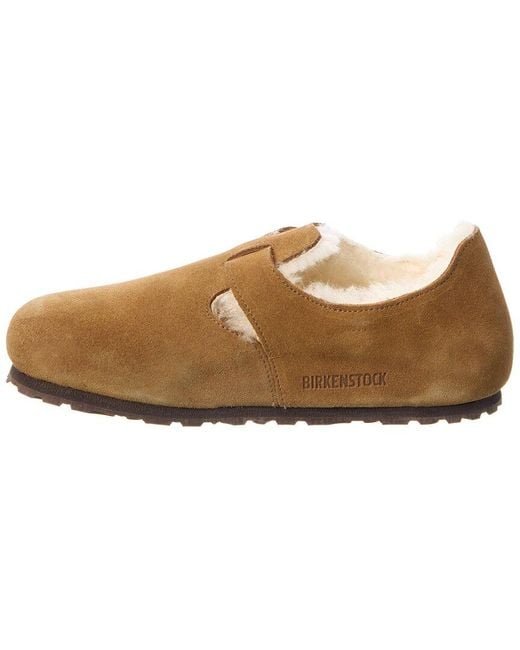 Birkenstock Brown London Suede & Shearling Clog